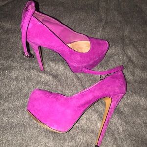 Fuchsia Pink Platform Heels